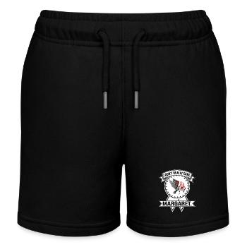 I don't really care Margaret Eagle Gift - Kids Organic Sweat Shorts by Stanley/Stella - black - Front