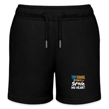 Grundschullehrerin Tiny Humans Stole My Heart - Kinder Organic Joggingshorts Mini Bolter von Stanley/Stella - Schwarz - Vorne