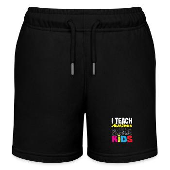 Grundschullehrerin I Teach Awesome Kids - Kinder Organic Joggingshorts Mini Bolter von Stanley/Stella - Schwarz - Vorne