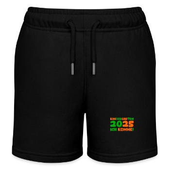 Kindergarten 2025 Kids Gift Kita 2025 Decoration - Kids Organic Sweat Shorts by Stanley/Stella - black - Front