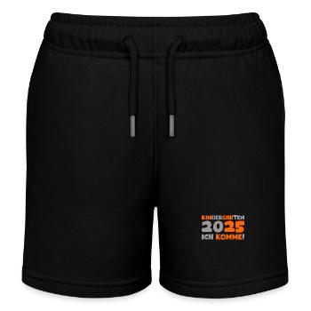 Kindergarten 2025 Kids Gift Kita 2025 Decoration - Kids Organic Sweat Shorts by Stanley/Stella - black - Front