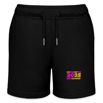Kindergarten 2025 Kids Gift Kita 2025 Decoration - Kids Organic Sweat Shorts by Stanley/Stella - black - Front