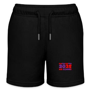 Kindergarten 2025 Kids Gift Kita 2025 Decoration - Kids Organic Sweat Shorts by Stanley/Stella - black - Front