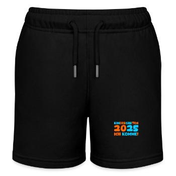 Kindergarten 2025 Kids Gift Kita 2025 Decoration - Kids Organic Sweat Shorts by Stanley/Stella - black - Front