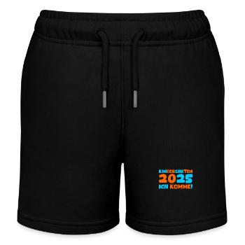 Kindergarten 2025 Kids Gift Kita 2025 Decoration - Kids Organic Sweat Shorts by Stanley/Stella - black - Front