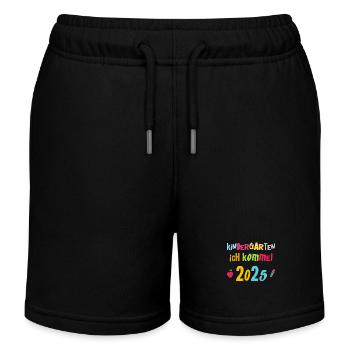Kindergarten 2025 Kids Gift Kita 2025 Decoration - Kids Organic Sweat Shorts by Stanley/Stella - black - Front