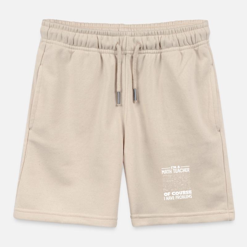 Math Teacher Math Gift Kids Organic Sweat Shorts by Stanley/Stella