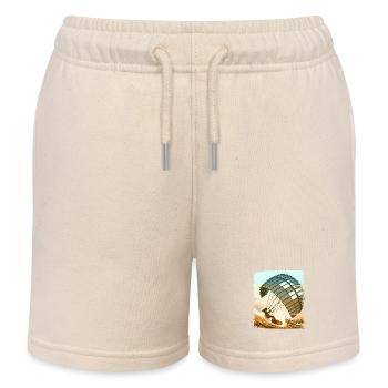 Kitesurfing Kitesurfer Kiteboard - Kids Organic Sweat Shorts by Stanley/Stella - soft Ecru - Front