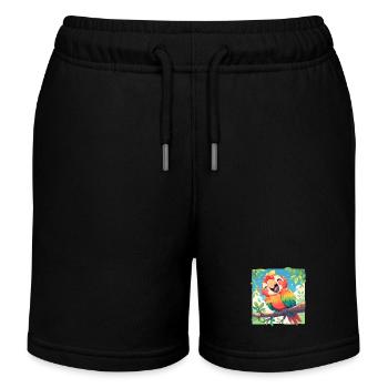 Aras Ara - Kinder Organic Joggingshorts Mini Bolter von Stanley/Stella - Schwarz - Vorne