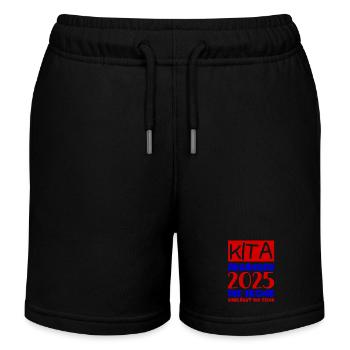 Abschied Kindergarten 2025 Geschenk Mädchen Jungen - Kinder Organic Joggingshorts Mini Bolter von Stanley/Stella - Schwarz - Vorne