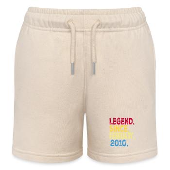Legend since February 2010 Design For children's , - Kids Organic Sweat Shorts by Stanley/Stella - soft Ecru - Front