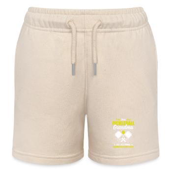 Granny Pickleball Player Dinking Team Gift - Kids Organic Sweat Shorts by Stanley/Stella - soft Ecru - Front