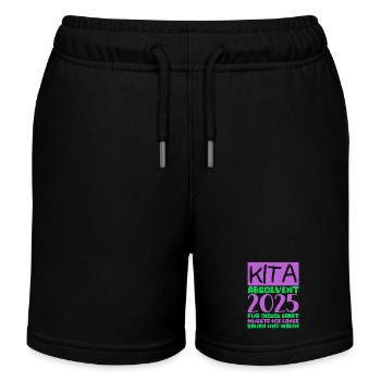 Farewell Kindergarten 2025 Gift Girl Boys - Kids Organic Sweat Shorts by Stanley/Stella - black - Front