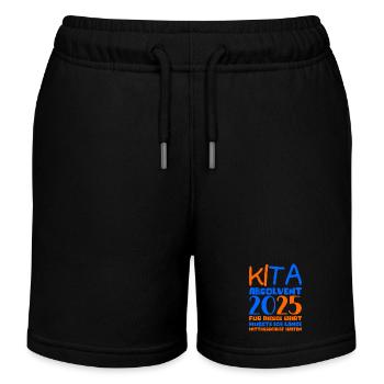 Farewell Kindergarten 2025 Gift Girl Boys - Kids Organic Sweat Shorts by Stanley/Stella - black - Front