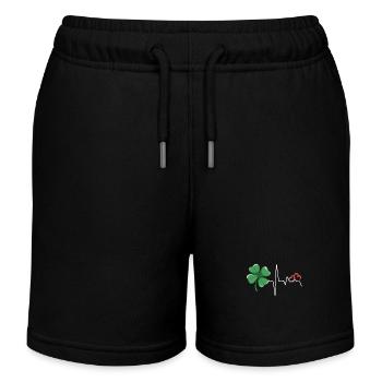 Shamrock Heartbeat Saint-Patrick Amour Femmes - Short de jogging enfant bio Stanley/Stella - noir - Devant
