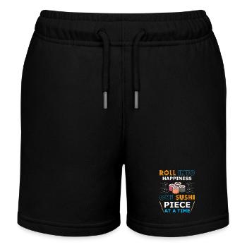 Sushi Japan Essen Sushi-Mahlzeit - Kinder Organic Joggingshorts Mini Bolter von Stanley/Stella - Schwarz - Vorne