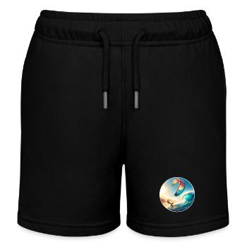 Kitesurf Kitesurfer Kiteboard - Short de jogging enfant bio Stanley/Stella - noir - Devant