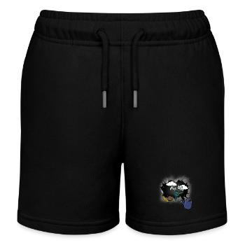 perce-neige fleur escargot escargot - Short de jogging enfant bio Stanley/Stella - noir - Devant