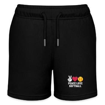 Softball Disant Softball Drôle eSoftball Cadeau - Short de jogging enfant bio Stanley/Stella - noir - Devant