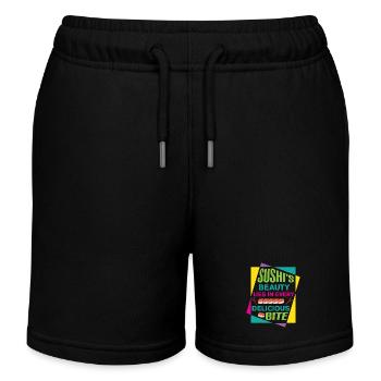 Sushi Japan Essen Sushi-Mahlzeit - Kinder Organic Joggingshorts Mini Bolter von Stanley/Stella - Schwarz - Vorne