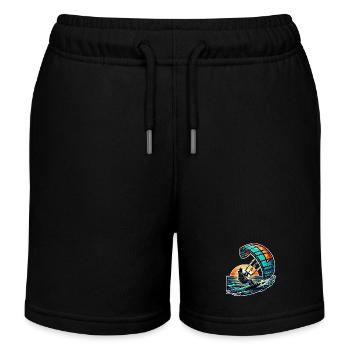 Kitesurf Kitesurfer Kiteboard - Short de jogging enfant bio Stanley/Stella - noir - Devant