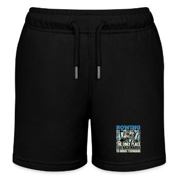 Water Rowing The Only Place I Go Backwards Boating - Kids Organic Sweat Shorts by Stanley/Stella - black - Front