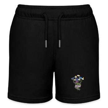 Blossom Spirit Blumenstrauß Blossom Spirit Floral - Kinder Organic Joggingshorts Mini Bolter von Stanley/Stella - Schwarz - Vorne