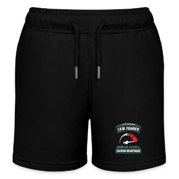 Lkw Fahrer Kraftfahrer LKW-Fahrer - Kinder Organic Joggingshorts Mini Bolter von Stanley/Stella - Schwarz - Vorne