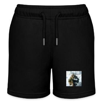 Mittelalterliche Burg - Kinder Organic Joggingshorts Mini Bolter von Stanley/Stella - Schwarz - Vorne