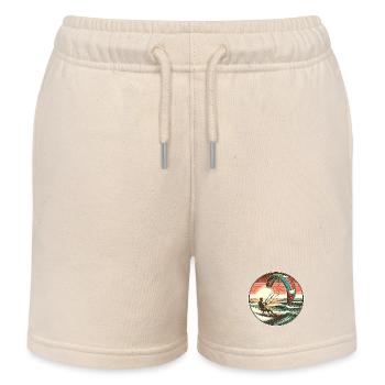 Kitesurfing Kitesurfer Kiteboard - Kids Organic Sweat Shorts by Stanley/Stella - soft Ecru - Front