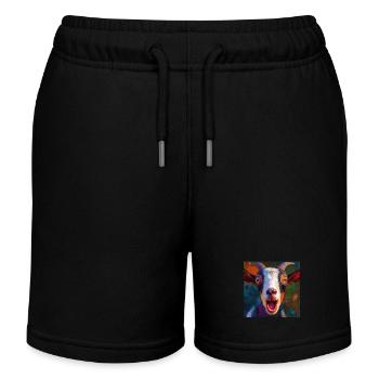 Ziege - Kinder Organic Joggingshorts Mini Bolter von Stanley/Stella - Schwarz - Vorne