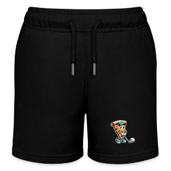 Golf Pizza - Kinder Organic Joggingshorts Mini Bolter von Stanley/Stella - Schwarz - Vorne