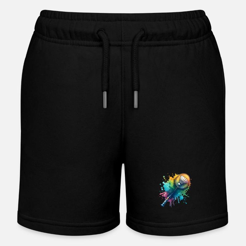 Badminton - Kinder Organic Joggingshorts Mini Bolter von Stanley/Stella - Schwarz