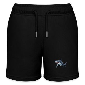 Weiße Haie Weißer Hai - Kinder Organic Joggingshorts Mini Bolter von Stanley/Stella - Schwarz - Vorne