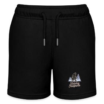 Weihnachtliche Fußabdrücke von Bigfoot für - Kinder Organic Joggingshorts Mini Bolter von Stanley/Stella - Schwarz - Vorne