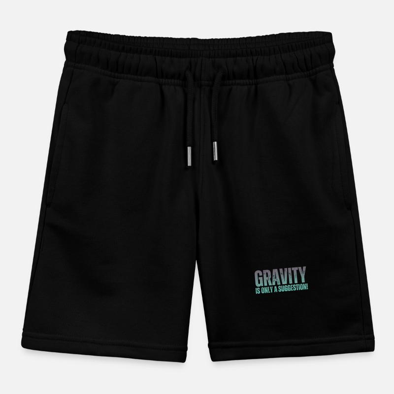 Gravity is just a suggestion boulderer Kids Organic Sweat Shorts by Stanley/Stella