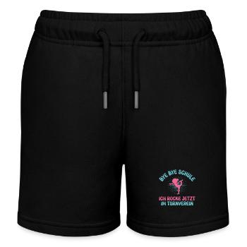 Turnen Mädchen Gymnastik Turnanzug Turnerin - Kinder Organic Joggingshorts Mini Bolter von Stanley/Stella - Schwarz - Vorne