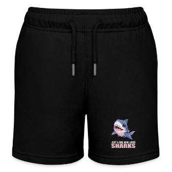 Haie Hai - Kinder Organic Joggingshorts Mini Bolter von Stanley/Stella - Schwarz - Vorne