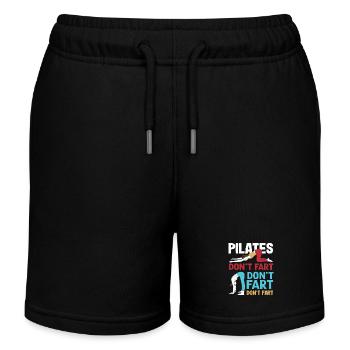 Pilates Nicht Pupsen Humorvolle Übung - Kinder Organic Joggingshorts Mini Bolter von Stanley/Stella - Schwarz - Vorne