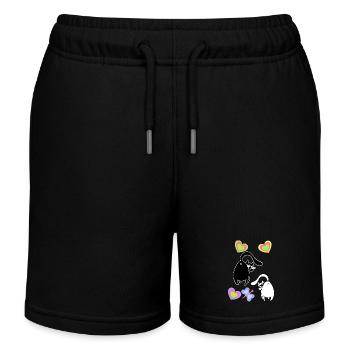 Katzen Katze Kinder Kind Kätzchen - Kinder Organic Joggingshorts Mini Bolter von Stanley/Stella - Schwarz - Vorne
