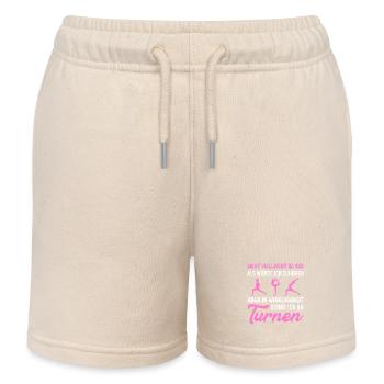 Turnen Mädchen Gymnastik Turnanzug Turnerin - Kinder Organic Joggingshorts Mini Bolter von Stanley/Stella - Natur - Vorne