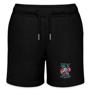Wenn ihr mich sucht, ich bin am Rande des Wahnsinn - Kinder Organic Joggingshorts Mini Bolter von Stanley/Stella - Schwarz - Vorne