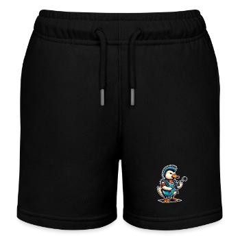 Duck Rock and Roll Guitarist - Kids Organic Sweat Shorts by Stanley/Stella - black - Front