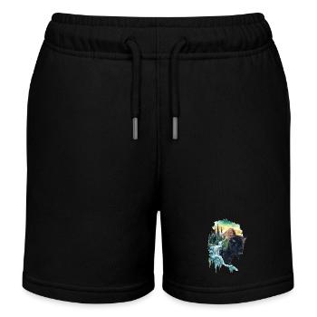 Bison - Kinder Organic Joggingshorts Mini Bolter von Stanley/Stella - Schwarz - Vorne