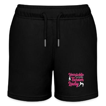 Turnen Mädchen Gymnastik Turnanzug Turnerin - Kinder Organic Joggingshorts Mini Bolter von Stanley/Stella - Schwarz - Vorne