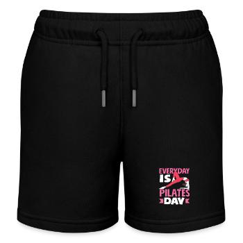 Pilates Ist Dein Tägliches Ritual - Kinder Organic Joggingshorts Mini Bolter von Stanley/Stella - Schwarz - Vorne