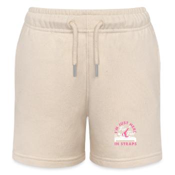Pilates I'm Just Here For Feet In Straps - Kids Organic Sweat Shorts by Stanley/Stella - soft Ecru - Front