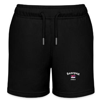 Belgrade Belgrade Serbie Serbie Drapeau - Short de jogging enfant bio Stanley/Stella - noir - Devant