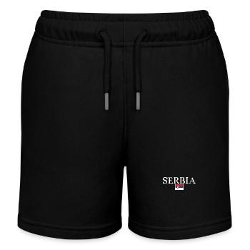Serbie Serbie Drapeau serbe Fier Serbe - Short de jogging enfant bio Stanley/Stella - noir - Devant