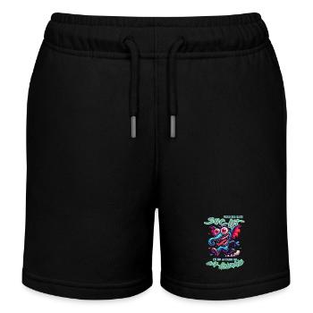 Wenn ihr mich sucht, ich bin am Rande des Wahnsinn - Kinder Organic Joggingshorts Mini Bolter von Stanley/Stella - Schwarz - Vorne